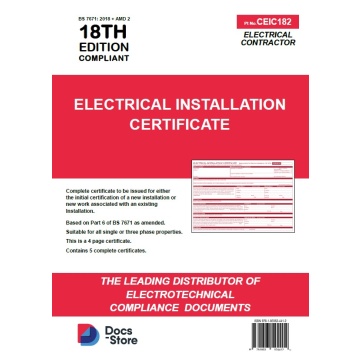 Electrical Installation Certificate BS 7671: 2018+A2:2022